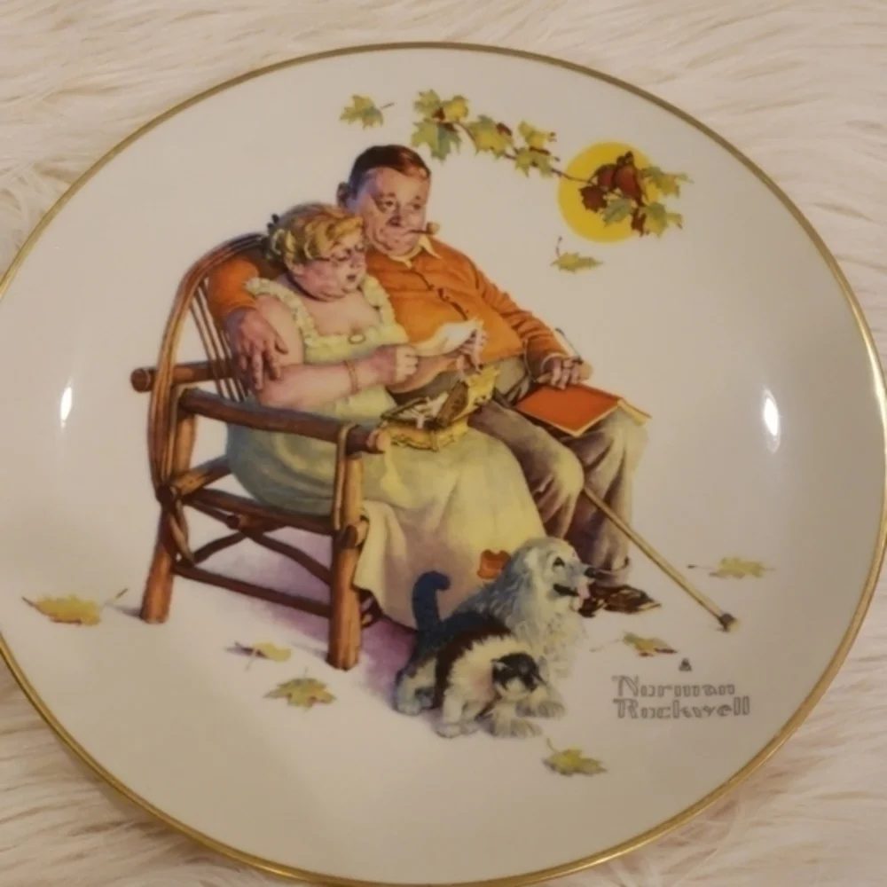 NORMAN ROCKWALL 1973 FALL FONDLY WE REMEMBER PLATE